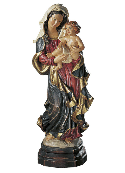- Verzamelobject madonna met kind, in Farbe DONKERBLAUW-ROOD