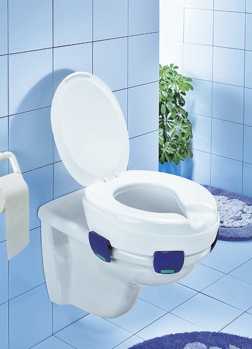 Badhulpmiddelen - Toiletverhoger ‘Clipper‘ met deksel, in Farbe WIT