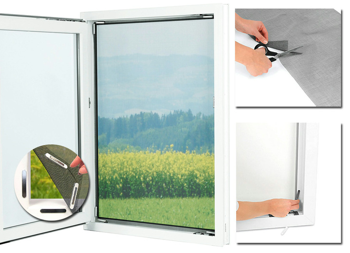 Van tv-reclame - Muggennet voor het raam, met mageneten, in Farbe ZWART Ansicht 1