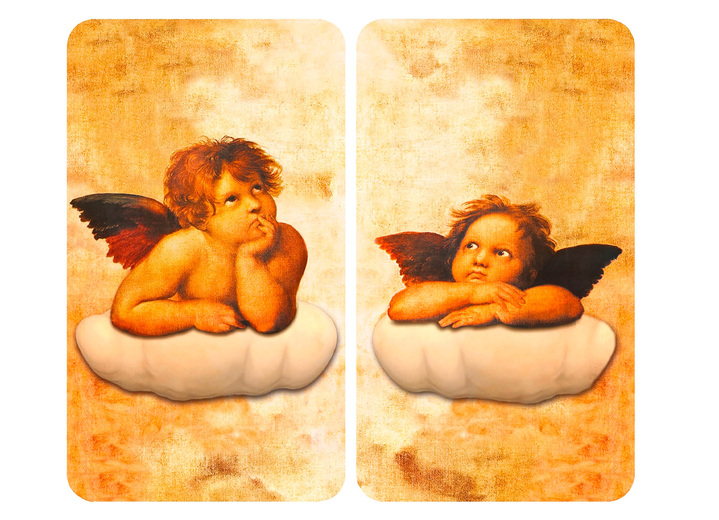 Huishoudhulpjes - Wenko kachelafdekplaten engel, set van 2, in Farbe ENGEL