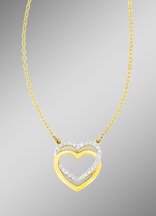 Halskettingen - Romantische ketting met 25 diamanten, in Farbe  Ansicht 1