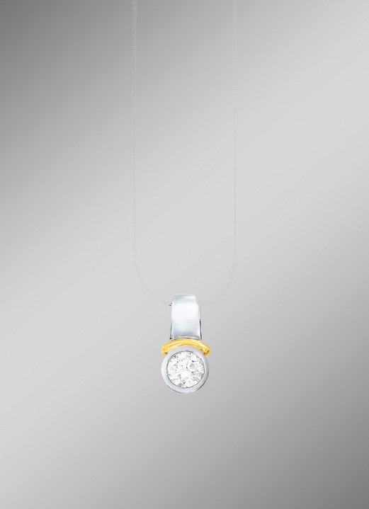 Sieraden & horloges - Mooie platina hanger met diamanten, in Farbe  Ansicht 1