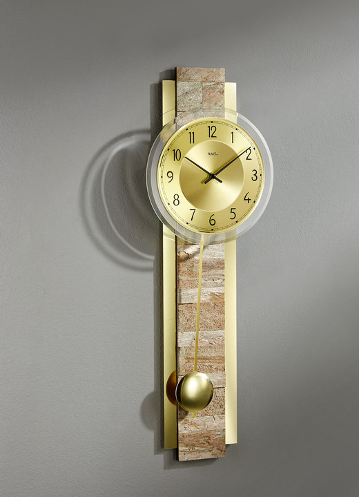 Horloges - Wandklok met Arabische cijfers, in Farbe GOUD