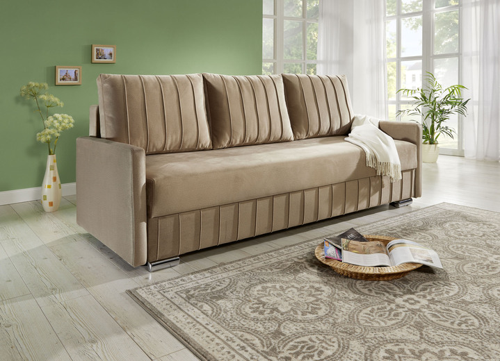 Slaap sofa`s - Slaapbank met bedstee, in Farbe BEIGE Ansicht 1