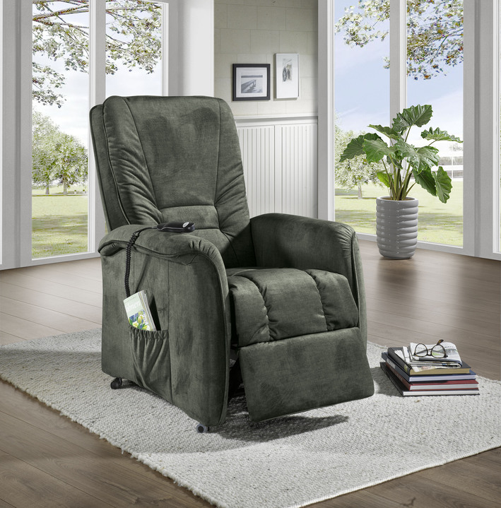 TV-Fauteuil / Relax-fauteuil - Gezellige tv-fauteuil, in Farbe DONKERGROEN, in Ausführung TV fauteuil, mechanisch Ansicht 1
