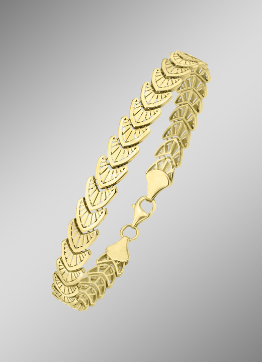 Armbanden - Armband met structuur en beweegbare schakels, in Farbe  Ansicht 1