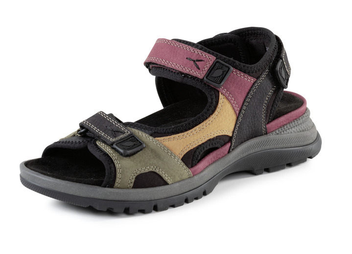 Sandalen & slippers - Ranger sandaal gemaakt van nubuckleer en zwart textielmateriaal, in Größe 4 1/2 bis 9, in Farbe SCHWARZ-BUNT Ansicht 1