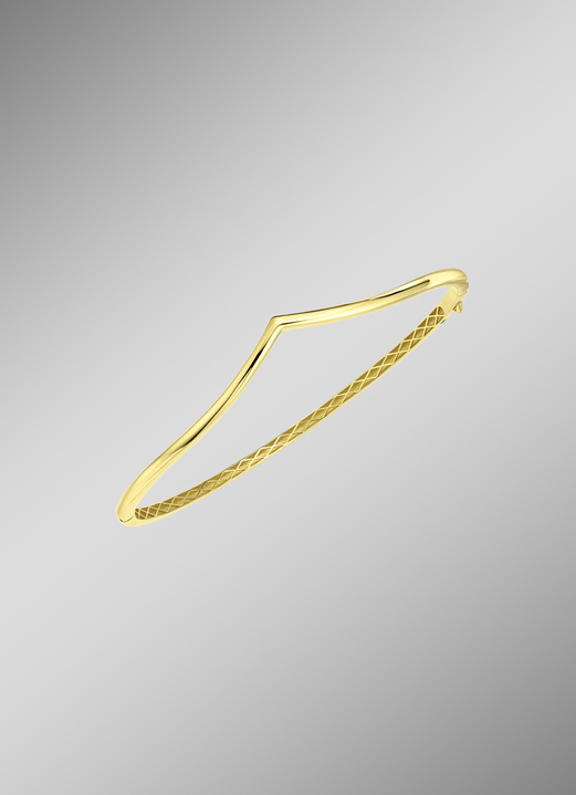 Armbanden - Glanzende gouden armband, in Farbe  Ansicht 1