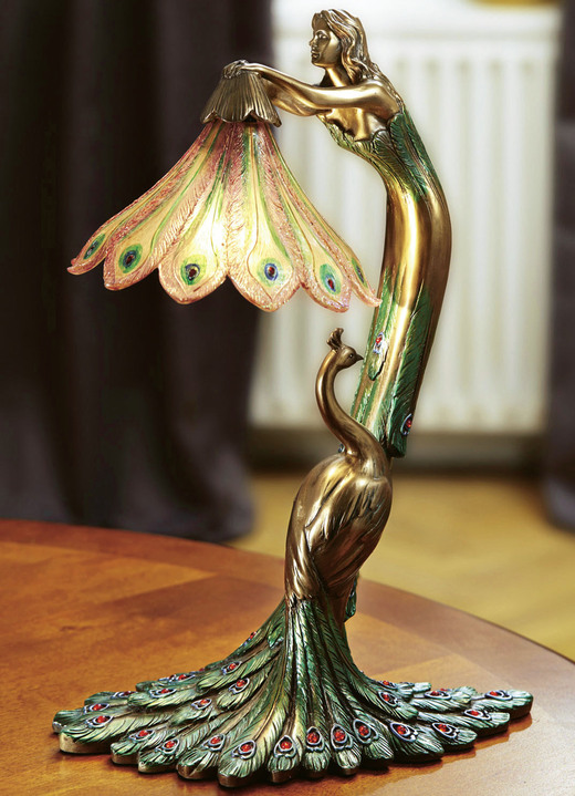 Tafellampen - Tafellamp in de vorm van een vrouwenfiguur, in Farbe BRUIN