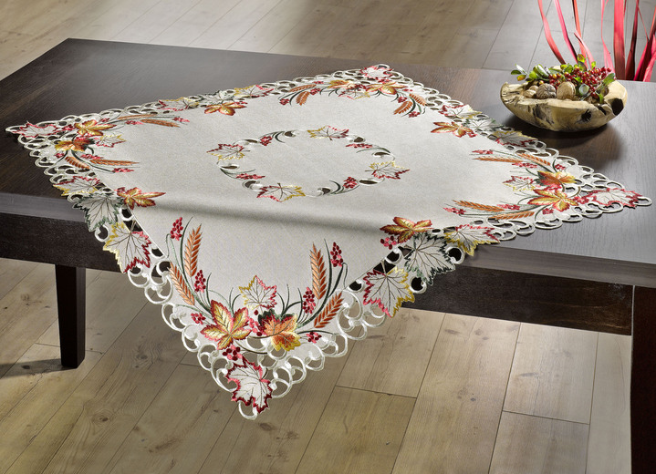 Tafellakens - Herfst tafel- en kamerdecoratie, in Größe 101 (Kleedje, 35 x 50 cm) bis 404 (Kussensloop, 40 x 40 cm), in Farbe LICHTBRUIN Ansicht 1