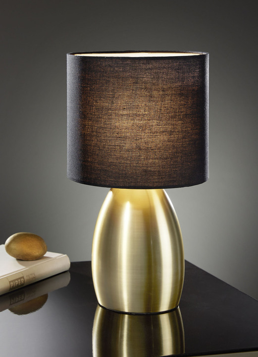 Tafellampen - Moderne tafellamp met metalen voet, in Farbe ZWART-GOUD Ansicht 1