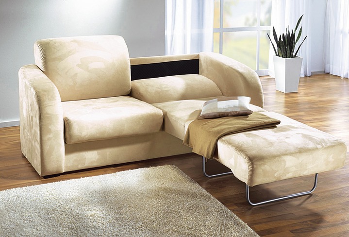 Klassieke meubels - Functionele bank met onderhoudsvriendelijk microvezelbekledingsmateriaal, in Farbe CRÈME Ansicht 1
