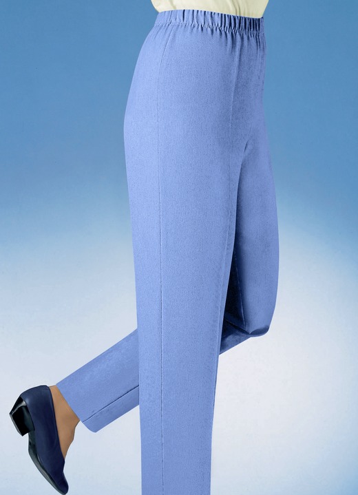 Broeken met elastische band - Pull-on broek in 32 kleuren, in Größe 019 bis 245, in Farbe BLAUW Ansicht 1
