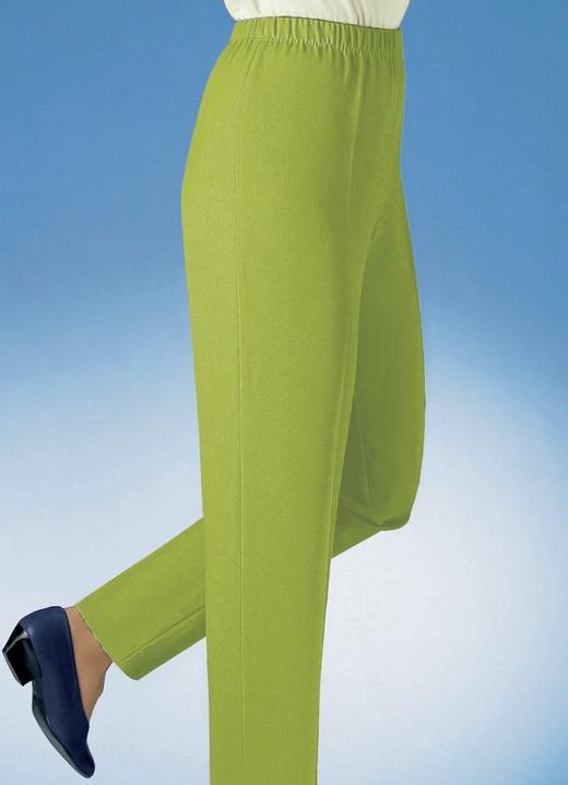 Broeken met elastische band - Pull-on broek in 32 kleuren, in Größe 019 bis 245, in Farbe KIWI Ansicht 1