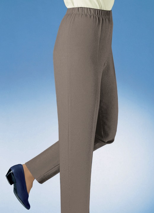 Broeken met elastische band - Pull-on broek in 29 kleuren Broeken met elastische band - Pull-on broek in 29 kleuren, in Größe 019 bis 245, in Farbe MIDDENBRUIN MEL