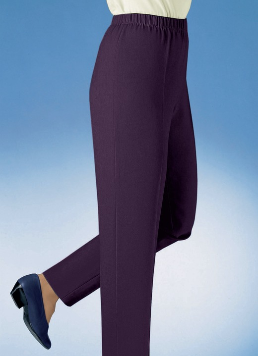 Broeken met elastische band - Pull-on broek in 32 kleuren, in Größe 019 bis 245, in Farbe PRUIM Ansicht 1