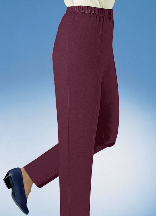 Broeken met elastische band - Pull-on broek in 29 kleuren Broeken met elastische band - Pull-on broek in 29 kleuren, in Größe 019 bis 245, in Farbe ROBIJNROOD