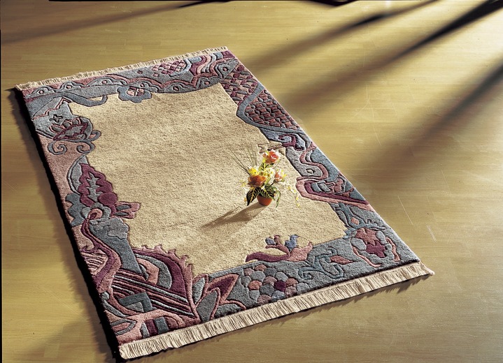 Klassiek - Bruggen en tapijten in Nepal-stijl, in Größe 011 (Brug, ca. 60 x 90 cm) bis 309 (rond tapijt, ؠ200 cm), in Farbe BEIGE Ansicht 1