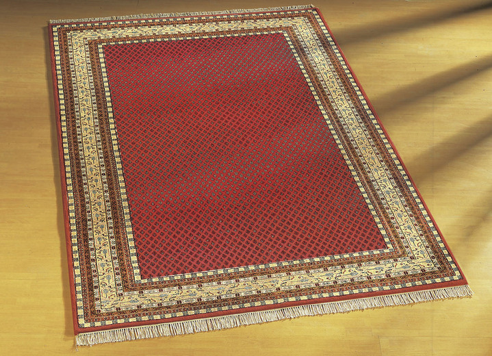 Klassiek - Handgeknoopt oosters tapijt uit India, in Größe 037 (brug ca. 70 x 140 cm) bis 309 (tapijt ø 200 cm), in Farbe RODE ONDERGROND Ansicht 1
