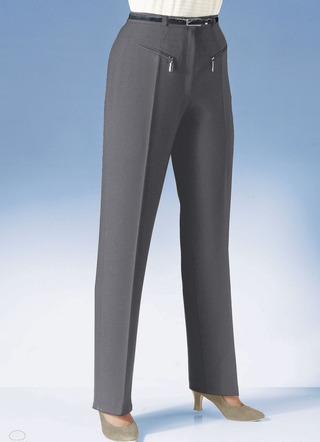 Broek met paspelzakken met rits