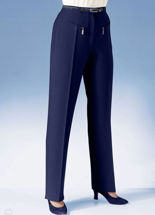 Broek met paspelzakken met ritssluiting