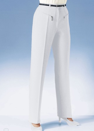 Broek met paspelzakken met ritssluiting
