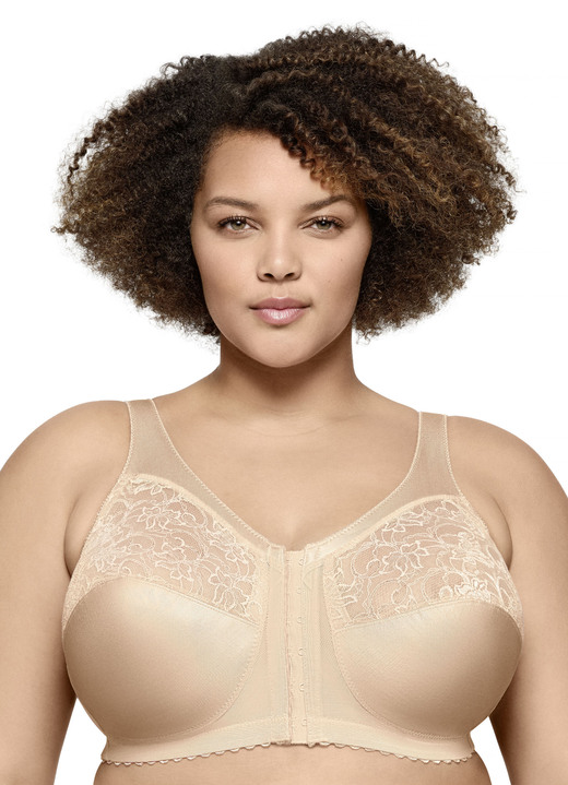 BH zonder beugel - Glamourise steunbeha met sluiting aan de voorkant, in Größe 085 bis 130, in Cup C, in Farbe HUIDKLEURIG Ansicht 1