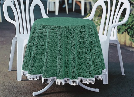 Wind- en weerbestendig tuintafelkleed met franje