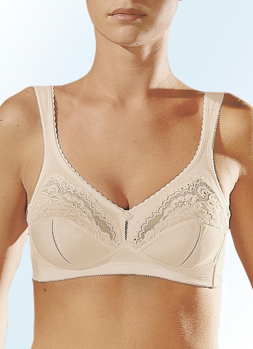 BH zonder beugel - Triumph Allegra beha met maximaal vormvermogen, in Größe 080 bis 115, in Cup B, in Farbe HUIDKLEURIG Ansicht 1
