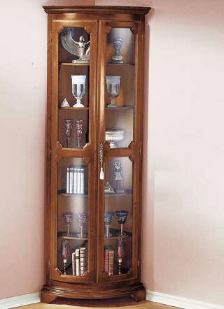 Hoekvitrine groot, 2-deurs