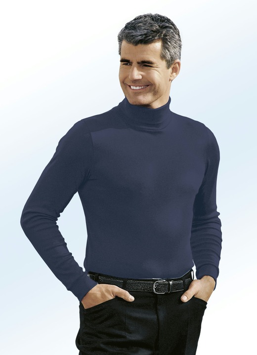 Shirts & sweatshirts - Comfortabele coltrui in 9 kleuren, in Größe 046 bis 062, in Farbe MARINE Ansicht 1