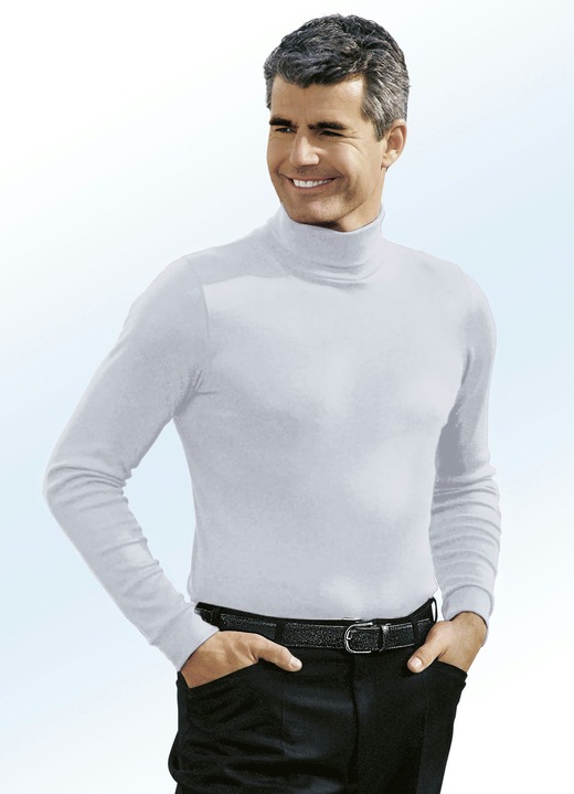 Shirts & sweatshirts - Comfortabele coltrui in 9 kleuren, in Größe 046 bis 062, in Farbe ZILVERGRIJS Ansicht 1