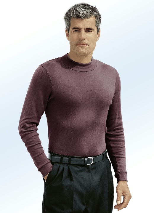 Shirts & sweatshirts - Comfortabel shirt in 9 kleuren, in Größe 046 bis 062, in Farbe CHOCOLADEBRUIN Ansicht 1