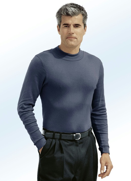 Shirts & sweatshirts - Comfortabel shirt in 9 kleuren, in Größe 046 bis 062, in Farbe MARINE Ansicht 1