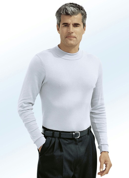 Shirts & sweatshirts - Comfortabel shirt in 9 kleuren, in Größe 046 bis 062, in Farbe ZILVERGRIJS Ansicht 1