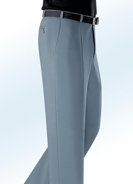 Broeken - Klaus Modelle-broek met riem, in Größe 028 bis 110, in Farbe MIDDELGRIJS GEMÊLEERD