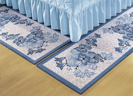 Bedomrandingen - Bedframe met gecoate rug, in Farbe LICHTBLAUW Ansicht 1