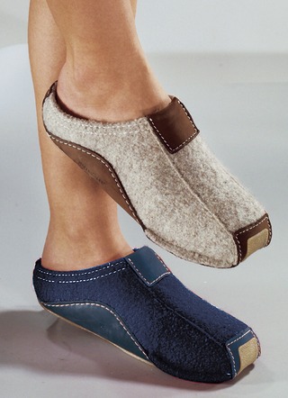 HAFLINGER pantoffels, wolfleece stof