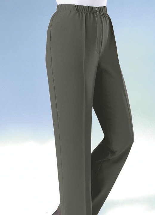 Broeken - Broek met geïntegreerde veilige zak, in Größe 019 bis 054, in Farbe OLIJF Ansicht 1