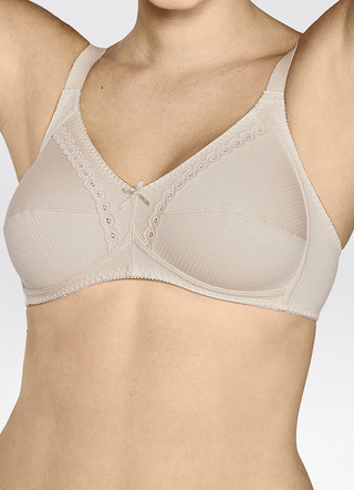 Naturana twopack bh met decoratieve kanten band in de cups