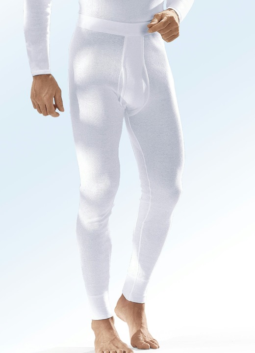 Slips & onderbroeken - Pfeilring set van twee onderbroeken, gebreide fleece, met gulp, in Größe 004 bis 009, in Farbe WIT Ansicht 1