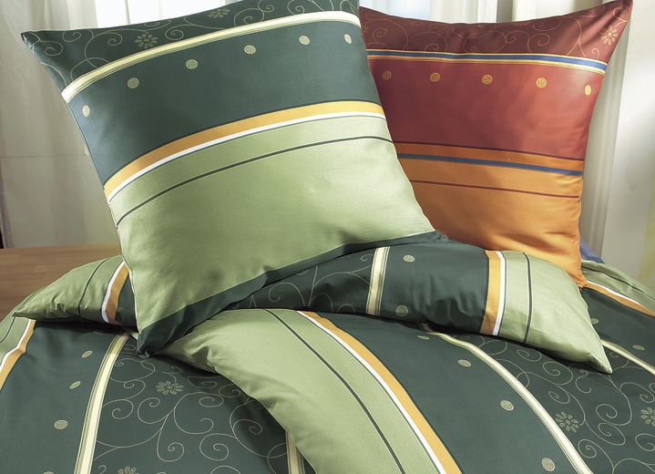 Beddengoed - Gemakkelijk te strijken beddengoedset van Biberna, in Größe 012 (80/80 cm + 135/200 cm) bis 412 (2 x 80/80 cm en 2 x 135/200 cm), in Farbe TERRA Ansicht 1