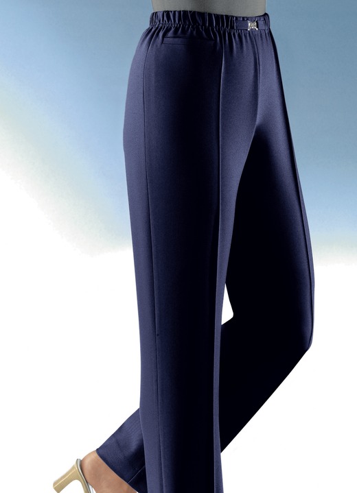 Broeken met elastische band - Pull-on-broek in 9 kleuren, in Größe 019 bis 054, in Farbe MARINE Ansicht 1
