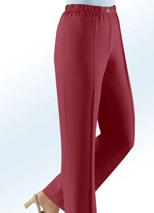 Broeken met elastische band - Pull-on broek in 8 kleuren Broeken met elastische band - Pull-on broek in 8 kleuren, in Größe 019 bis 054, in Farbe ZEGELROOD