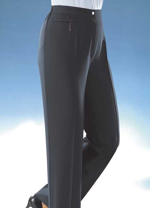 Hosen - Komforthose mit 4 cm weiterem Bundumfang in 9 Farben, in Größe 019 bis 054, in Farbe DUNKELGRAU Ansicht 1