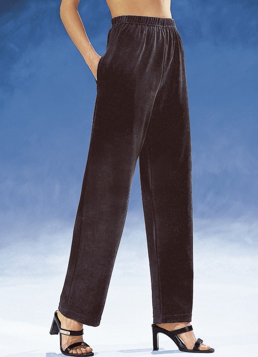 Vrijetijds pantalons - Broek met comfortabele elastische tailleband, in Größe 018 bis 060, in Farbe ANTRACIET Ansicht 1