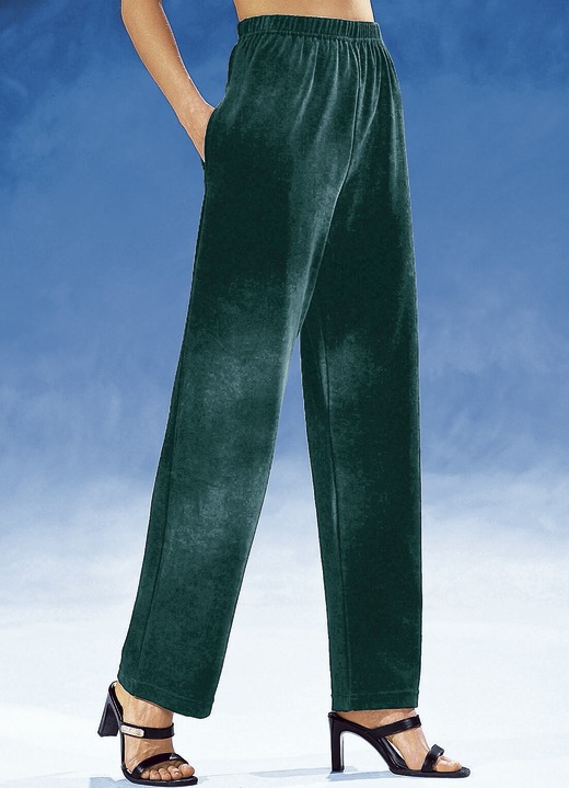 Vrijetijds pantalons - Broek met comfortabele elastische tailleband, in Größe 018 bis 060, in Farbe NACHTGROEN Ansicht 1