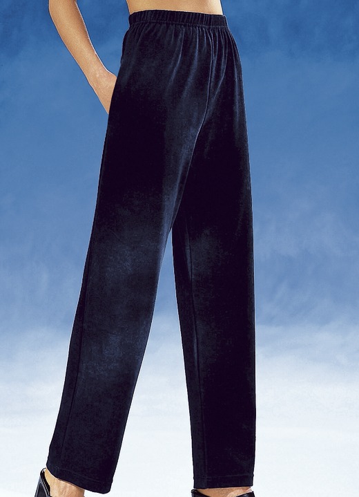 Vrijetijds pantalons - Broek met comfortabele elastische tailleband, in Größe 018 bis 060, in Farbe MARINE Ansicht 1