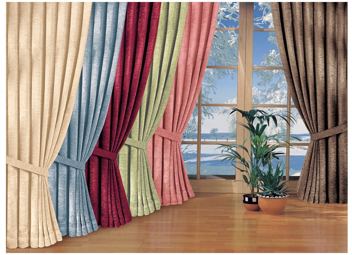 Klassiek - Raamdecoratie in verschillende kleuren en uitvoeringen, in Größe 750 (Overgordijnenset, H 150 x B 115 cm) bis 899 (Gordijnhouder, set van 2, 60 cm), in Farbe TERRA Ansicht 1