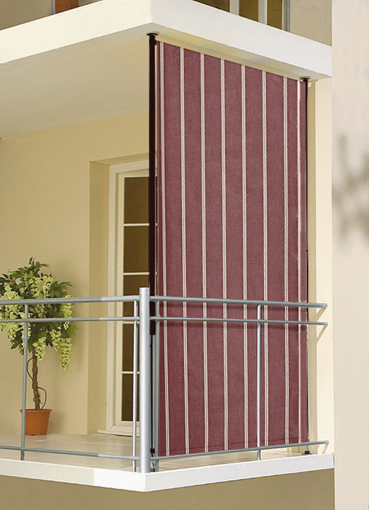 Inkijk- en zonwering - Zichtbescherming voor de zijkant van het balkon, in Größe 120 (Breedte 120 cm) bis 150 (Breedte 150 cm), in Farbe BESSEN Ansicht 1